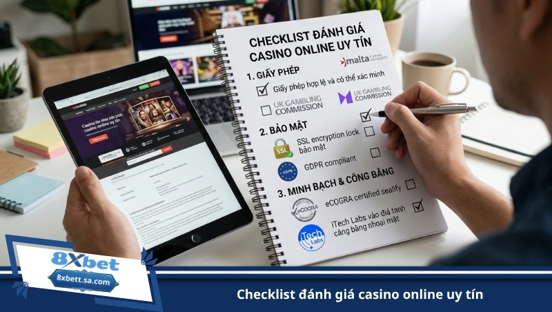 checklist đánh giá casino online uy tín
